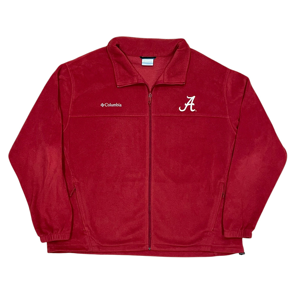 Columbia Alabama Roll Tide Red Womens 3X Fleece Jacket Full Zip Benton Springs